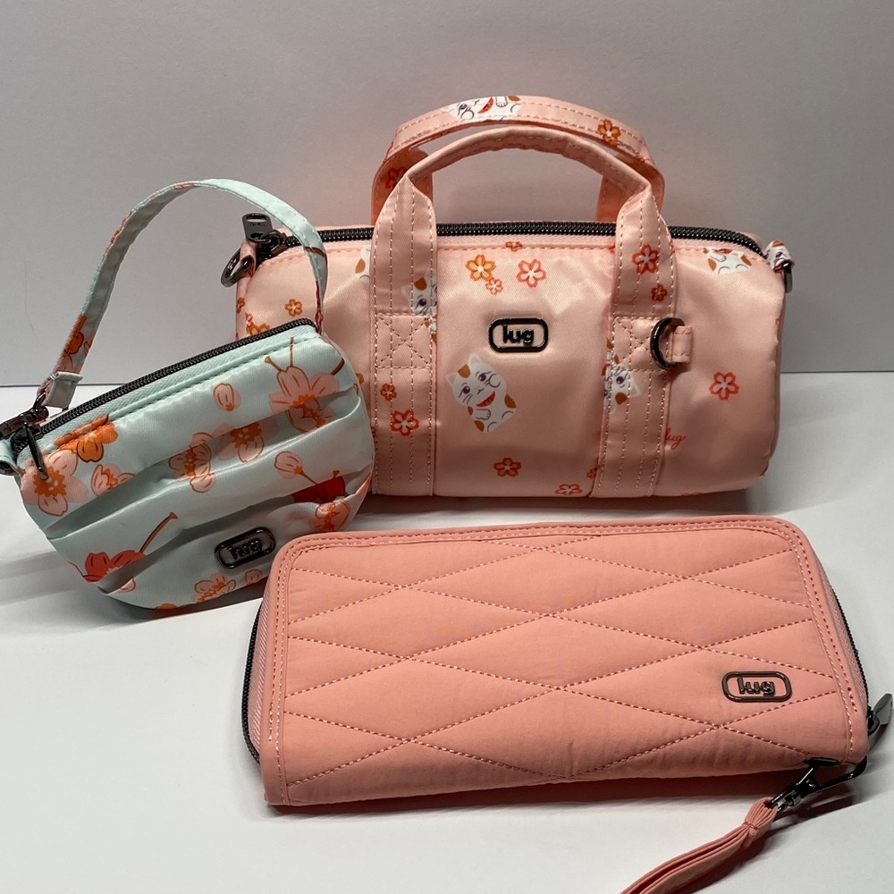 NWOT Lug Sakura Blossom, Quartz Pink and Lucky Cat Bundle